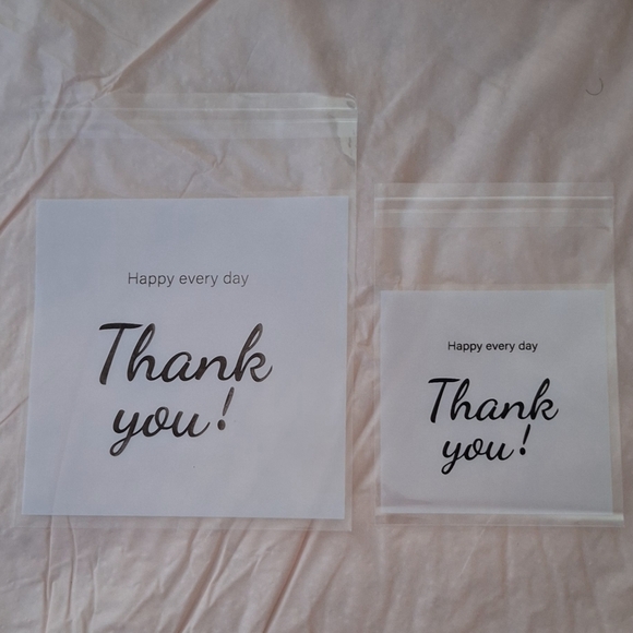 NWT 40ct. Large and Small Resealable Thank You Bags 20-3x4/20 -2.7x2.7 - Picture 5 of 6